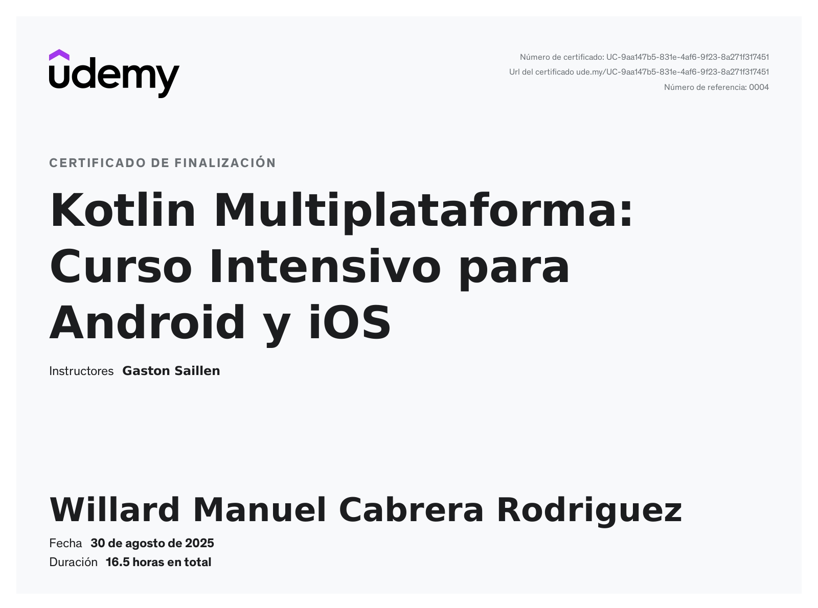 Kmp Certificado